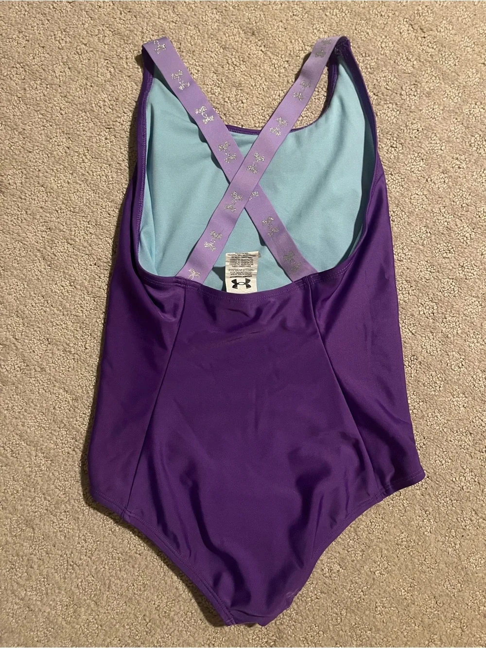 Under Armour Girls' Purple One-Piece Swimsuit size 12